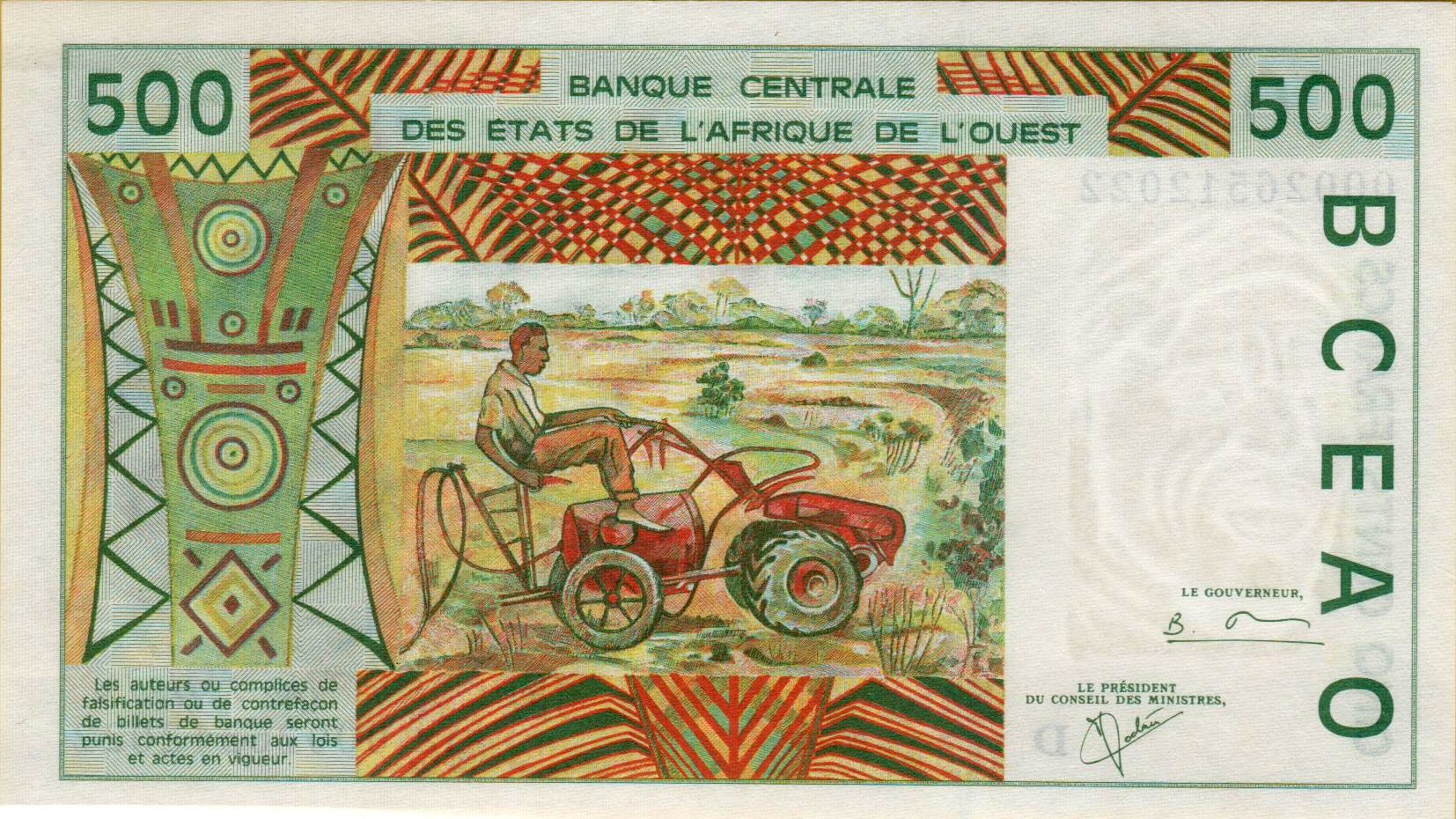 Mali (W.A.S) 500 2000 UNC P-410D/k